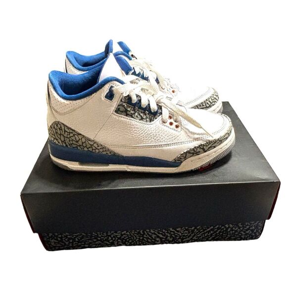 Nike Air‎ Jordan 3 Retro Washington Wizards White Blue DM0967-148 Youth Size 5Y - Picture 2 of 13